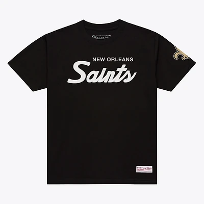 T-shirt classique Mitchell & Ness noir pour homme, entraîneur-chef des Saints de la Nouvelle-Orléans