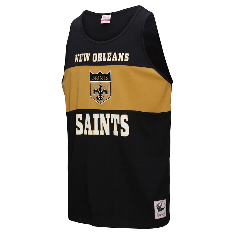 Débardeur rétro colorblock noir Mitchell & Ness pour homme