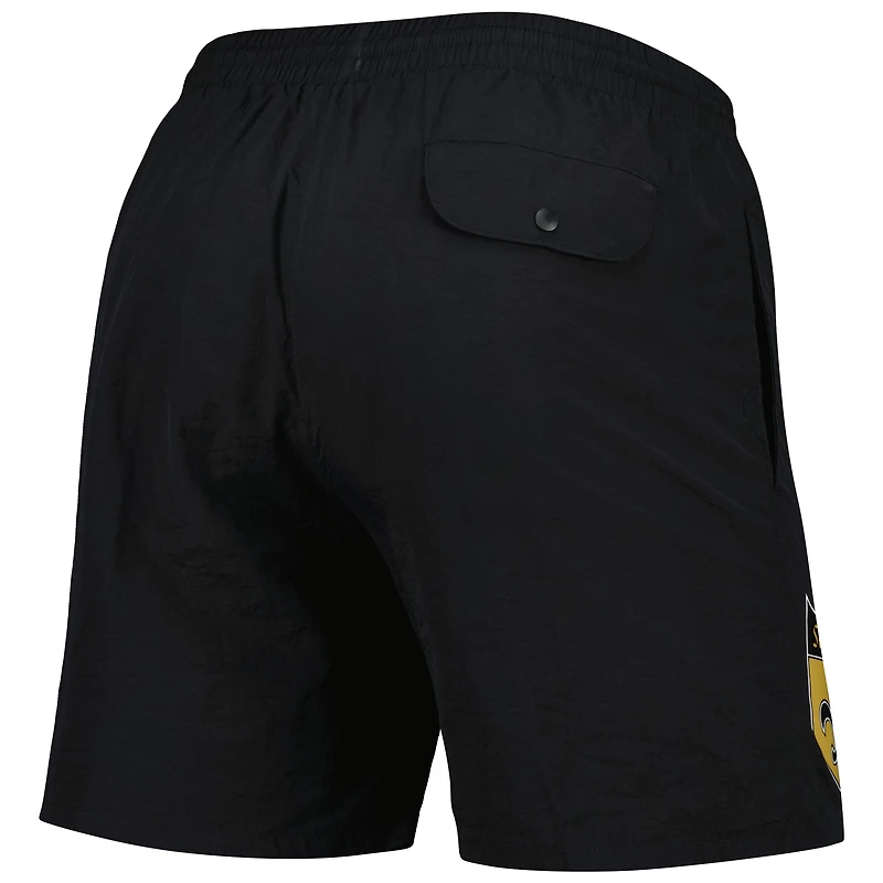 Short en nylon pour homme Mitchell & Ness Team Essentials des Saints de la Nouvelle-Orléans, noir