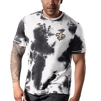 Men's MSX by Michael Strahan Black New Orleans Saints Freestyle Tie-Dye T-Shirt