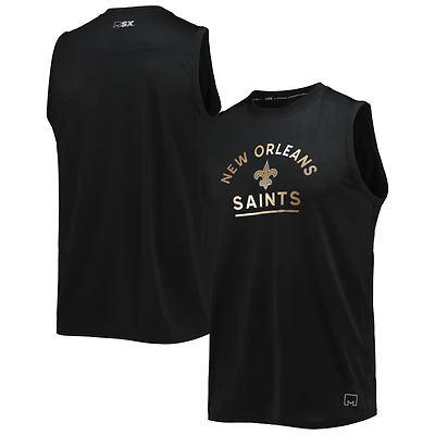Men's MSX by Michael Strahan Black New Orleans Saints Rebound Tank Top