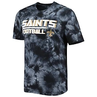 Men's MSX by Michael Strahan Black New Orleans Saints Recovery Tie-Dye T-Shirt