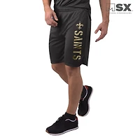 Short d'entraînement MSX by Michael Strahan noir pour hommes New Orleans Saints