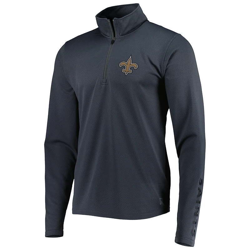 Men's MSX by Michael Strahan Charcoal New Orleans Saints Half-Zip Pullover