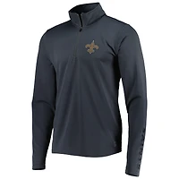 Men's MSX by Michael Strahan Charcoal New Orleans Saints Half-Zip Pullover