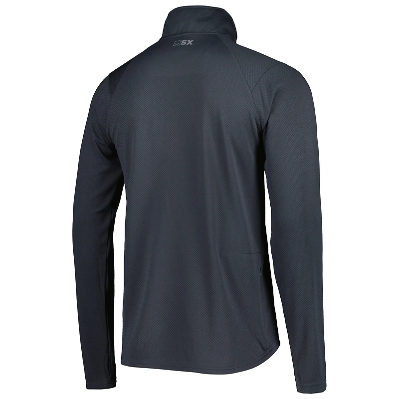 Men's MSX by Michael Strahan Charcoal New Orleans Saints Half-Zip Pullover