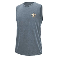 Men's MSX by Michael Strahan Gray New Orleans Saints Warm Up Sleeveless T-Shirt