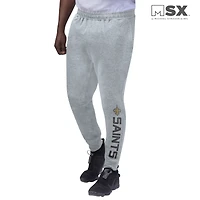 Men's MSX by Michael Strahan Heathered Gray New Orleans Saints Jogger Pants