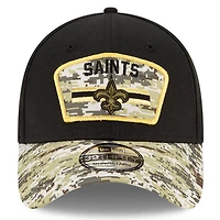 Casquette flex 39THIRTY New Orleans Saints 2021 Salute To Service pour homme, noir/camouflage