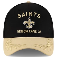 Men's New Era Black/Gold Orleans Saints 2025 NFL Draft 39THIRTY Flex Hat