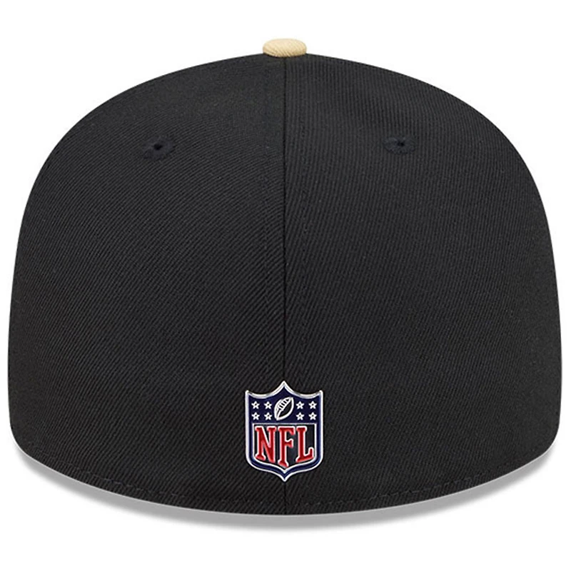 Men's New Era  Black/Gold Orleans Saints 2026 NFL Draft Pre-Curved 59FIFTY Fitted Hat