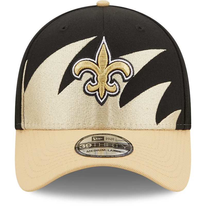 Men's New Era Black/Gold Orleans Saints Surge 39THIRTY - Flex Hat