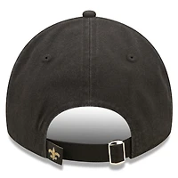 Casquette réglable New Era noire New Orleans Saints 2022 Sideline 9TWENTY pour hommes
