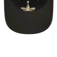 Casquette réglable New Era noire New Orleans Saints 2022 Sideline 9TWENTY pour hommes