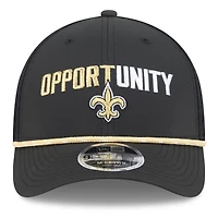 Men's New Era Black New Orleans Saints 2025 Inspire Change 9FORTY M-Crown Adjustable Hat