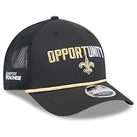 Men's New Era Black New Orleans Saints 2025 Inspire Change 9FORTY M-Crown Adjustable Hat