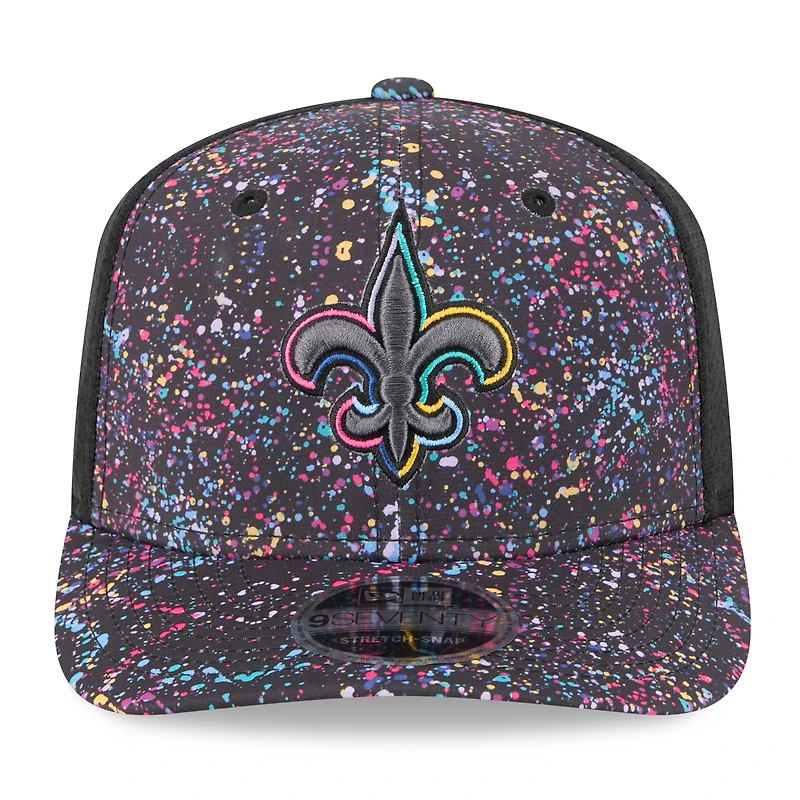 Men's New Era Black New Orleans Saints 2025 NFL Crucial Catch 9SEVENTY Adjustable Hat