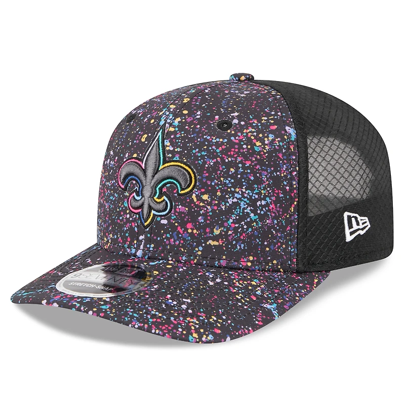 Men's New Era Black New Orleans Saints 2025 NFL Crucial Catch 9SEVENTY Adjustable Hat