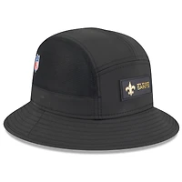 Bob New Era noir Orleans Saints 2025 Sideline pour homme