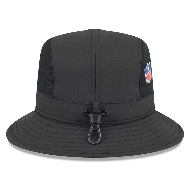 Bob New Era noir Orleans Saints 2025 Sideline pour homme
