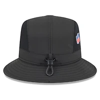 Bob New Era noir Orleans Saints 2025 Sideline pour homme