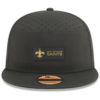 Men's New Era Black New Orleans Saints 2025 Sideline  Split Panel 9FIFTY Snapback Hat