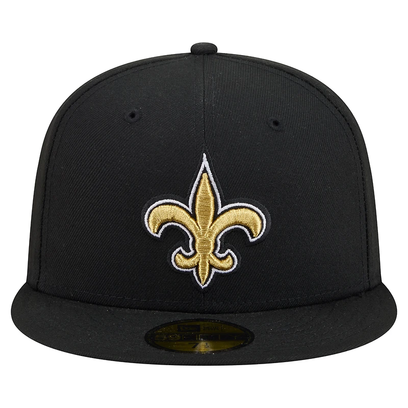 Men's New Era Black Orleans Saints 59FIFTY Fitted Hat