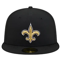 Men's New Era Black Orleans Saints 59FIFTY Fitted Hat