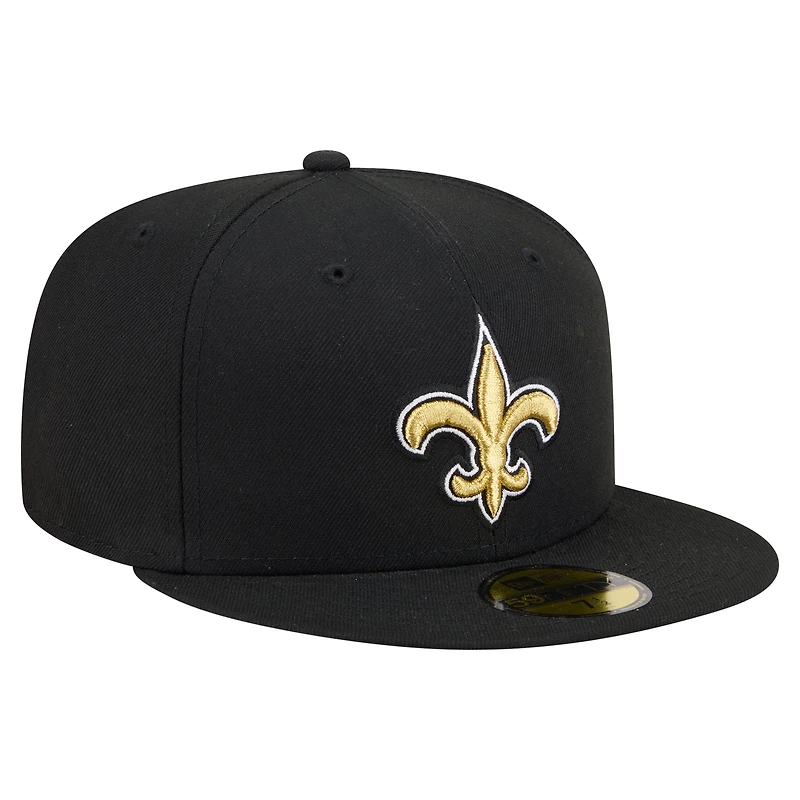 Men's New Era Black Orleans Saints 59FIFTY Fitted Hat