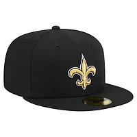 Men's New Era Black Orleans Saints 59FIFTY Fitted Hat