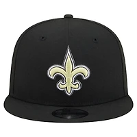 Casquette snapback New Era 9FIFTY noire pour homme, modèle New Era New Orleans Saints