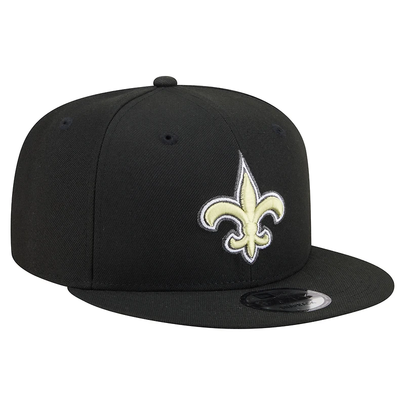 Men's New Era Black New Orleans Saints 9FIFTY Snapback Hat
