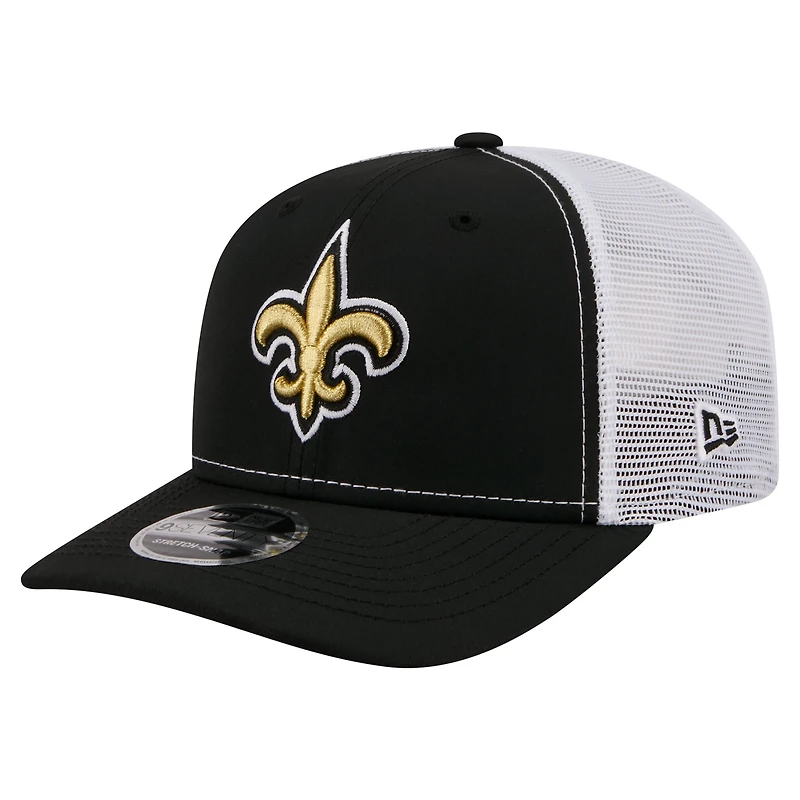 Men's New Era  Black New Orleans Saints 9SEVENTY Trucker Adjustable Hat