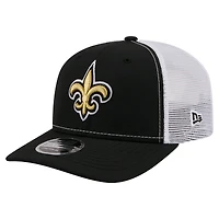 Men's New Era  Black New Orleans Saints 9SEVENTY Trucker Adjustable Hat