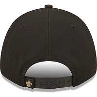 Men's New Era Black New Orleans Saints A-Frame - 9FORTY Snapback Hat