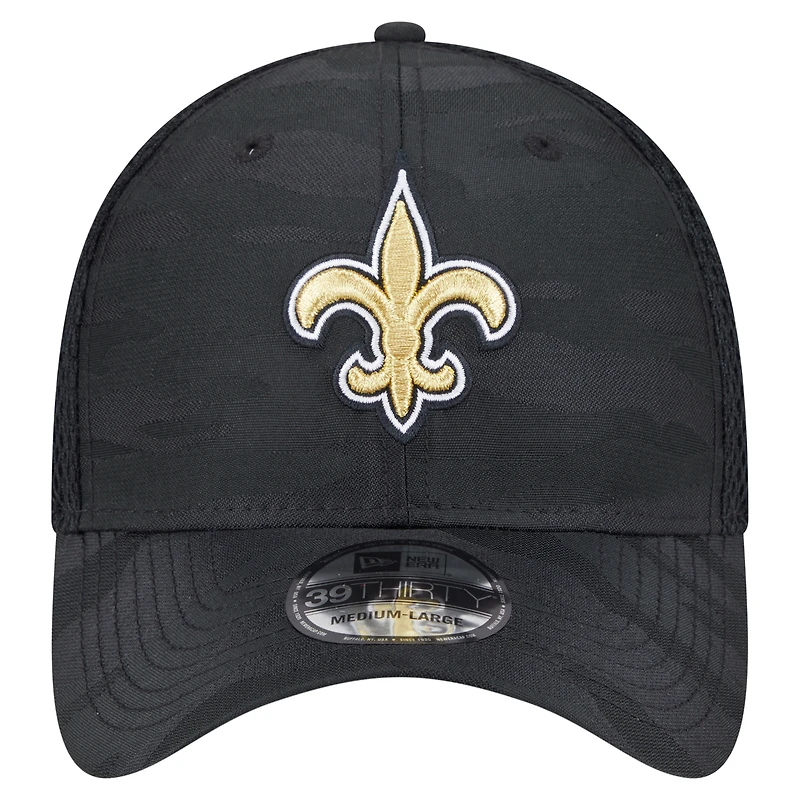 Men's New Era Black Orleans Saints Active Camo 39THIRTY Flex Hat
