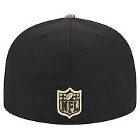 Men's New Era Black Orleans Saints Active Two-Tone Camo 59FIFTY Fitted Hat