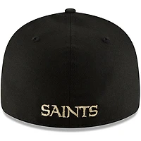 Men's New Era Black Orleans Saints Alternate Logo Omaha Low Profile 59FIFTY Fitted Hat