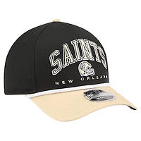 Men's New Era  Black New Orleans Saints  Arch COOLERA 9FORTY A-Frame M-Crown Adjustable Hat