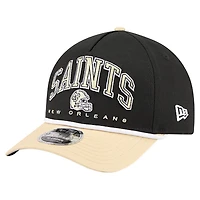 Men's New Era  Black New Orleans Saints  Arch COOLERA 9FORTY A-Frame M-Crown Adjustable Hat