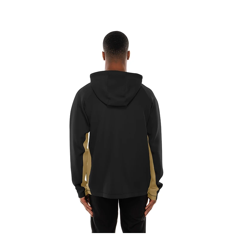 Men's New Era Black Orleans Saints Combine Authentic Raglan Scuba Full-Zip Hoodie