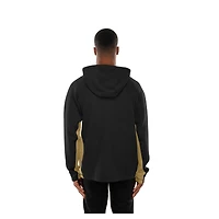 Men's New Era  Black Orleans Saints Combine Authentic Raglan Scuba Full-Zip Hoodie