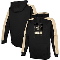 Sweat à capuche New Era noir Orleans Saints Combine Authentic Rise pour homme