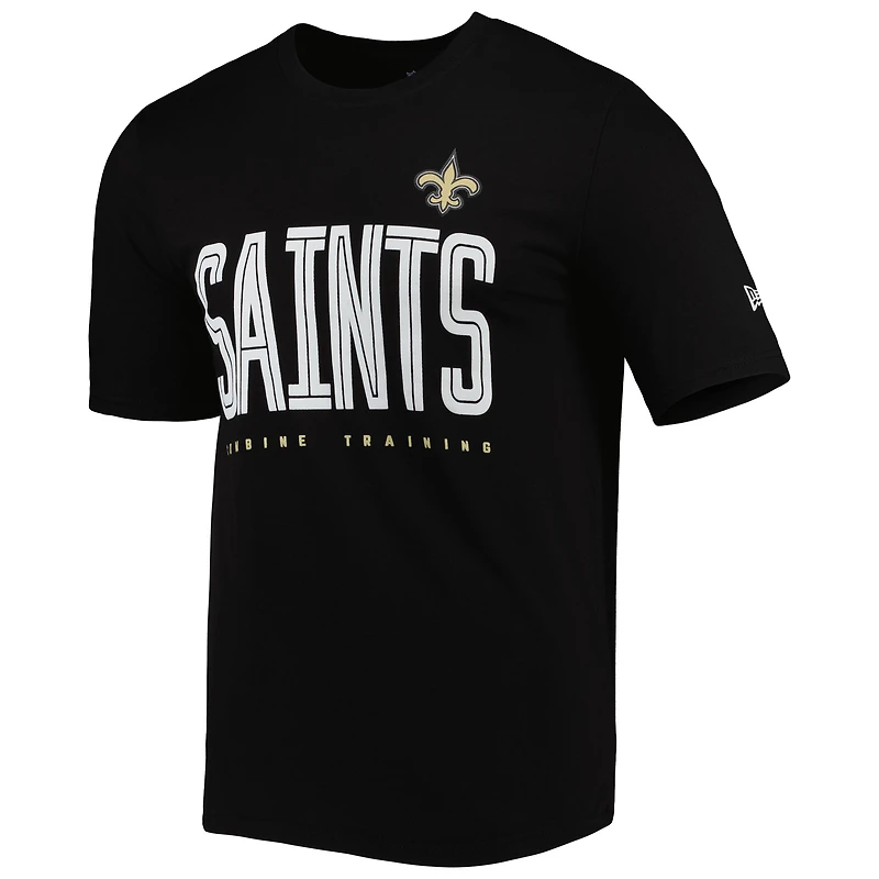 Men's New Era Black Orleans Saints Combine Authentic Training Huddle Up T-Shirt