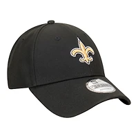 Men's New Era  Black New Orleans Saints Core Team 9FORTY Adjustable Hat