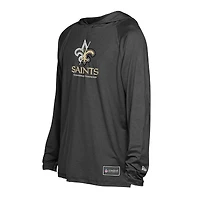 Sweat à capuche fonctionnel New Era noir Orleans Saints pour homme