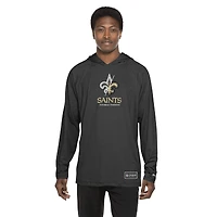 Sweat à capuche fonctionnel New Era noir Orleans Saints pour homme