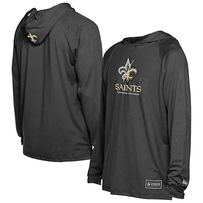 Sweat à capuche fonctionnel New Era noir Orleans Saints pour homme