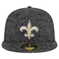 Men's New Era Black Orleans Saints Geo 59FIFTY Fitted Hat