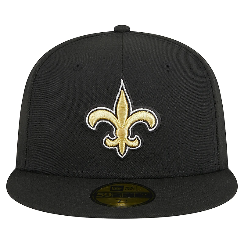 Men's New Era Black Orleans Saints  Main 59FIFTY Fitted Hat